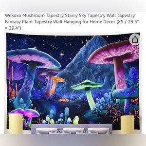 Brand new mushroom tapestry small